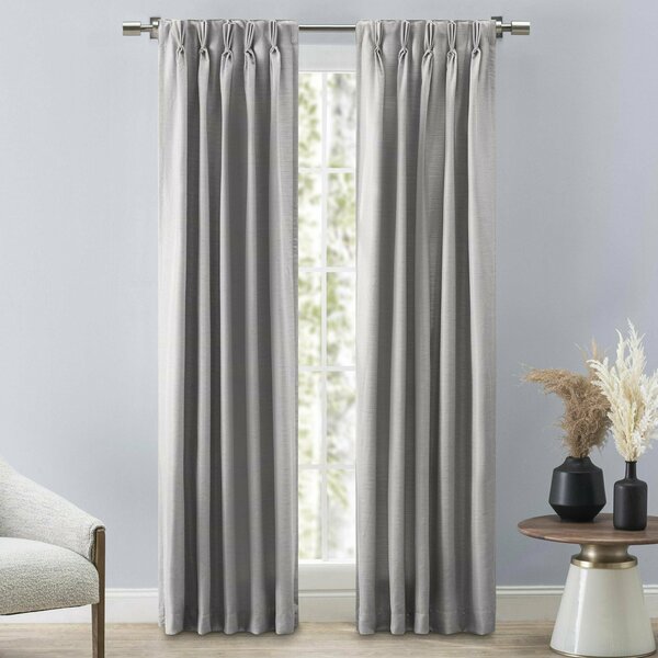 Ricardo Ricardo Grasscloth 2-Way Pinch Pleated with Back Tabs Curtain Panel Pair 04706-80-384-10